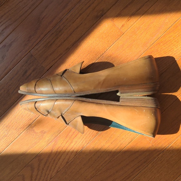 Vintage Made in Italy Woven Leather Flats - Picture 4 of 10